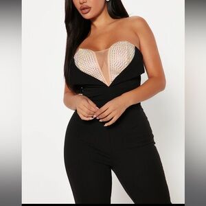 FASHION NOVA black jumpsuit medium